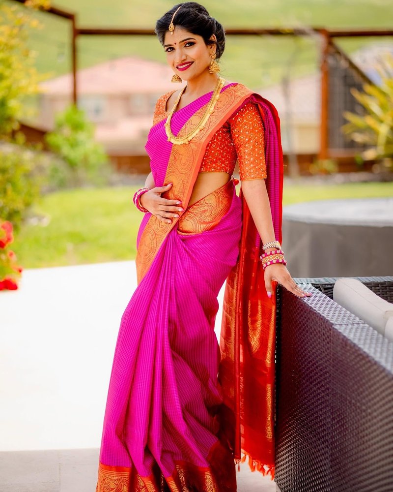 Event glam saree makeup